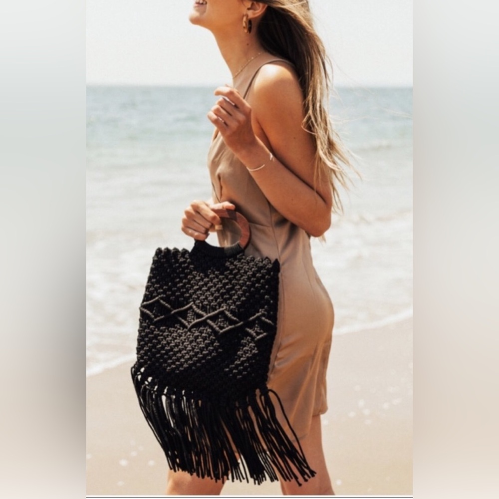 Danielle Nicole Macrame Handbag - image 1